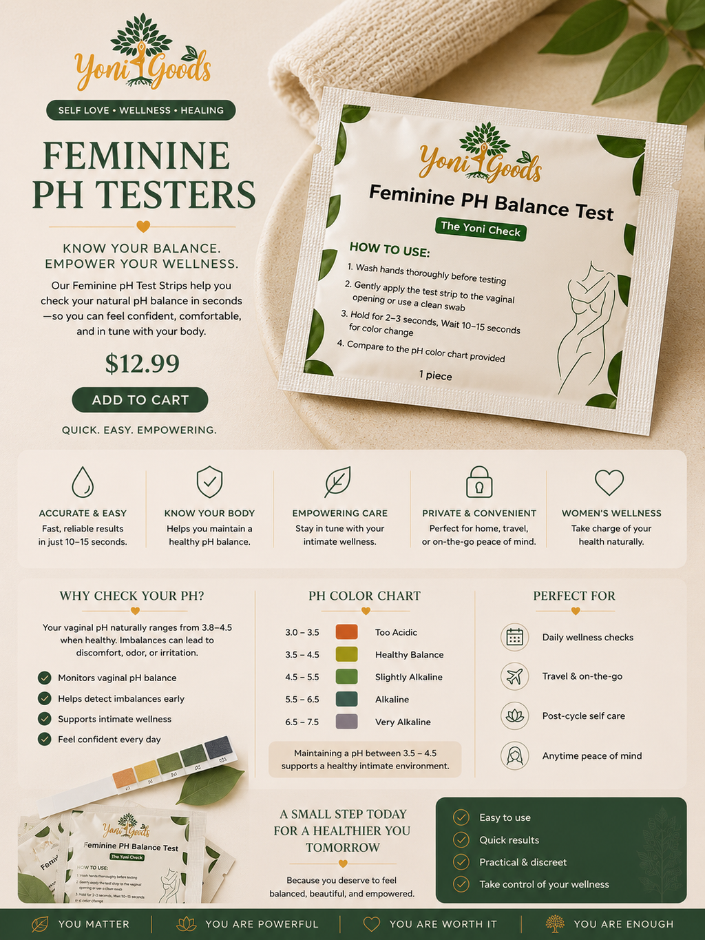 Feminine pH Balance Test