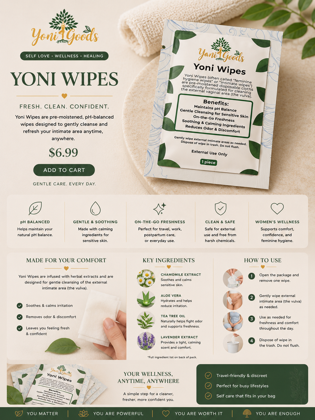 Feminine Refresh Wipes